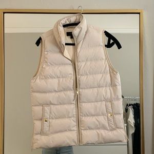 J. Crew Off-White Puffer Vest